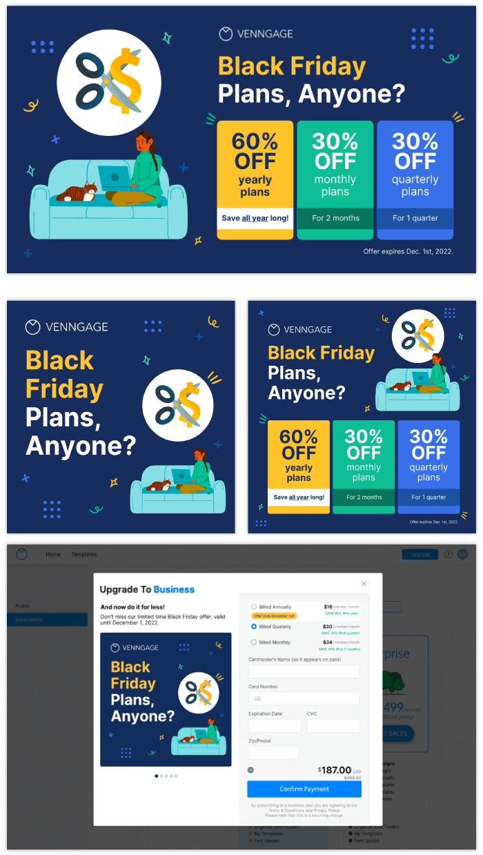 "Black Friday Plans, Anyone?" Subscription Marketing Promo