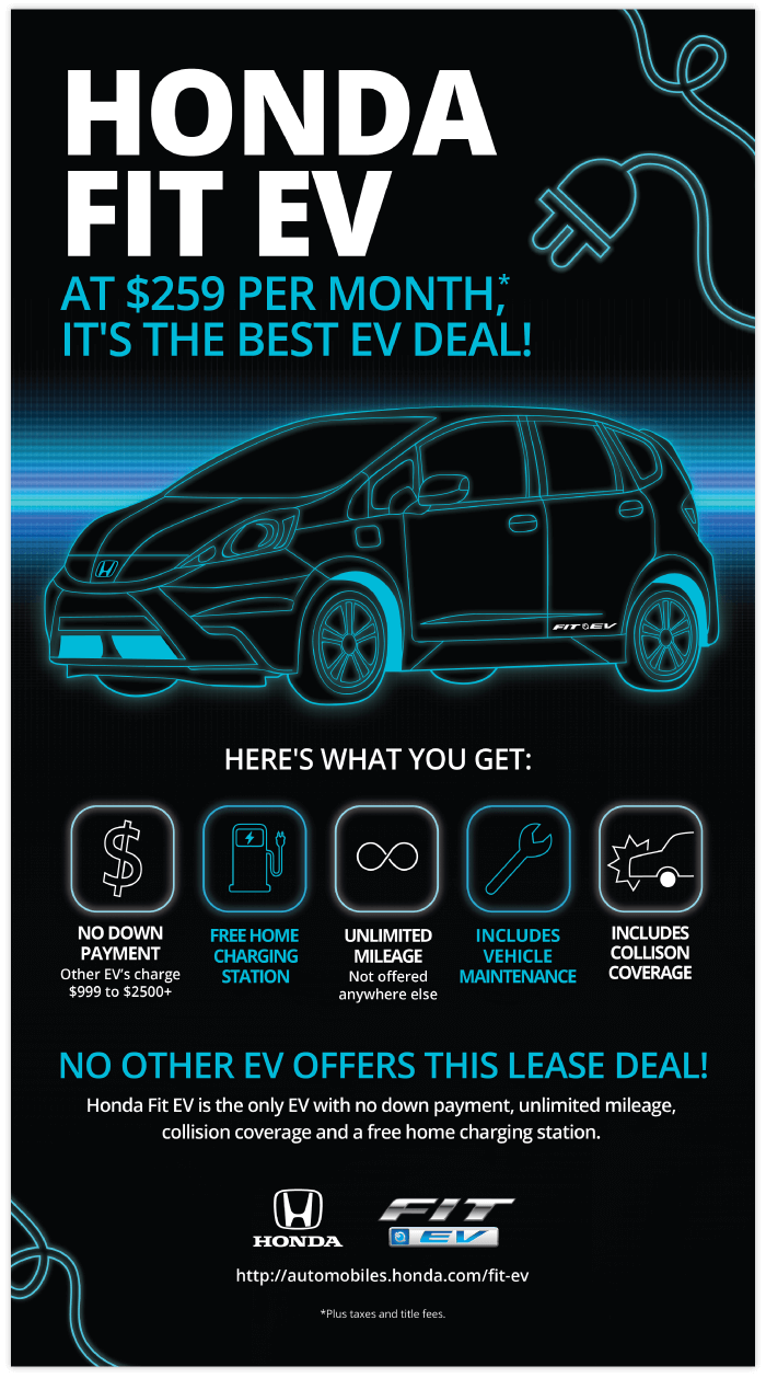 "Honda Fit EV" Competitive Deal Promo